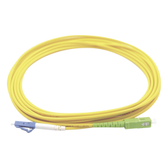 Jumper de Fibra Óptica Monomodo LC/UPC SC/APC Simplex, Color Amarillo 1 Metro (3.28 Pies)