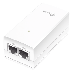 Inyector PoE Pasivo de 24V / 2 puerto 10/100/1000 Mbps / Plug and Play / Montaje en Pared