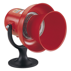 Sirena electromecánicade alarma general modelo A , UL y cUL, 120 Vca/cd, Color Rojo