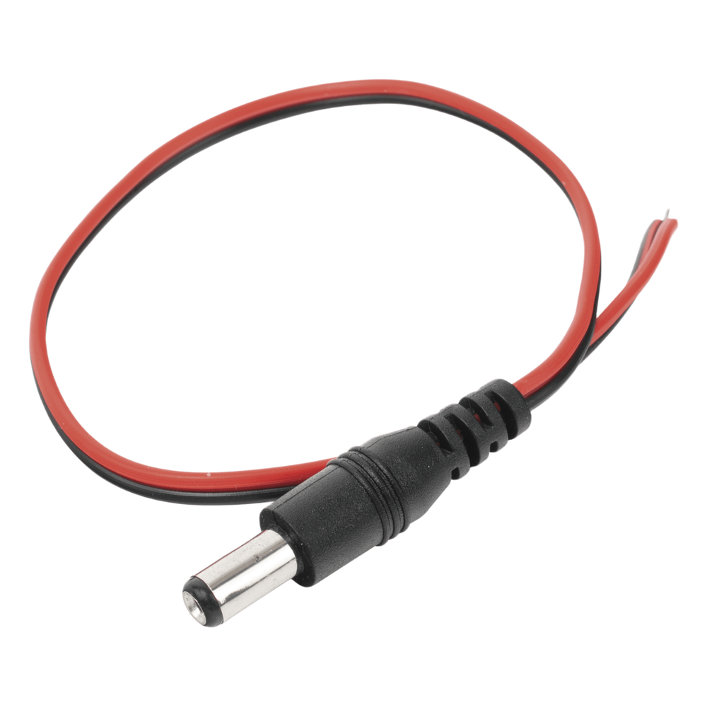 Cable con Conector Macho (Pigtail) / Alimentación para Vcc con Puntas Libres / Polarizado / Largo 22 cm (8.66 Pulgadas) / Calibre 22AWG.