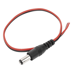 Cable con Conector Macho (Pigtail) / Alimentación para Vcc con Puntas Libres / Polarizado / Largo 22 cm (8.66 Pulgadas) / Calibre 22AWG.