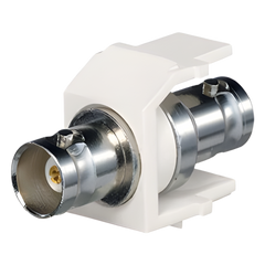 Módulo Acoplador Coaxial Tipo BNC, Keystone, de 50 Ohms, Color Marfil