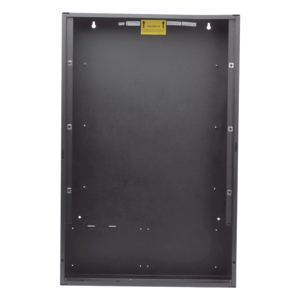 Caja posterior de 3 niveles para gabinete de panel contra incendio NOTIFIER, acero calibre 16, color negro