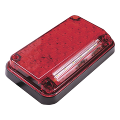 Luz de Advertencia de 7X4", Color Rojo, Con Luz de Trabajo, Ideal para Ambulancias