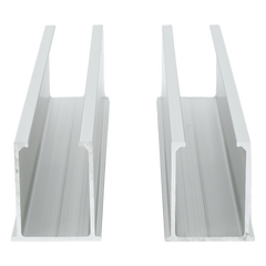 Juego de 2 Mini Rieles De Aluminio para Montaje de Módulos Solares en Techo (Instalación plana 0°). Incluye 4 Tornillos Perforantes.