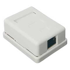 Caja de Pared con 1 Puerto Keystone, Incluye Jack STP Cat5e