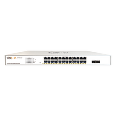 Switch Administrable PoE / 24 puertos PoE af/at Gigabit / 2 x SFP Gigabit / Administración Cloud Gratuita / Presupuesto 370 W