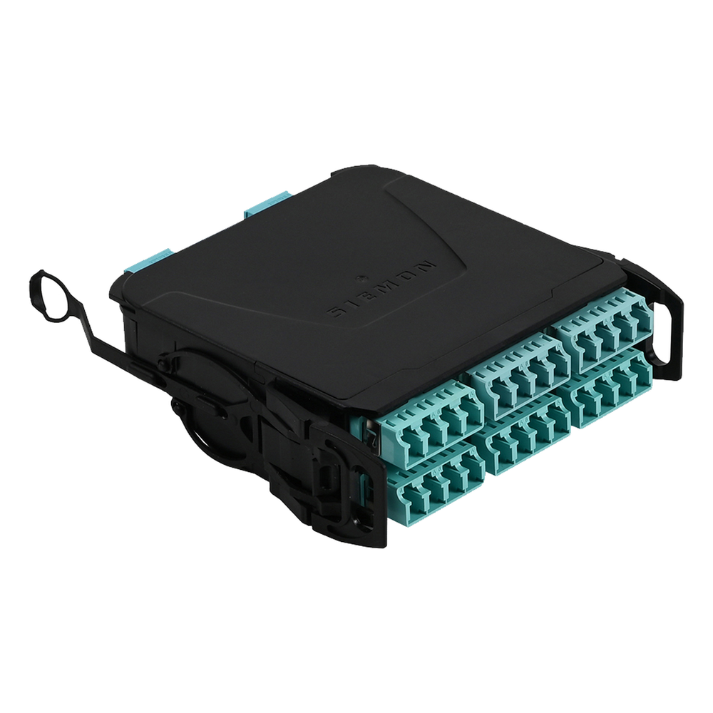 Módulo Plug & Play LightVerse, Hasta 24 fibras, Base 12 Hembra, "Shuttered" LC/UPC para fibra Multimodo OM4, UL Loss