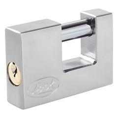 Candado para Cortina Metálica / Medida 70 mm/ Acabado Cromo Satinado/ Nivel de Seguridad 6 / Llave Estándar.