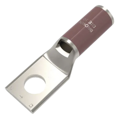 Zapata Terminal de Compresión BURNDY Cañón Corto para Tornillo de 3/8" y Calibre 2 AWG.