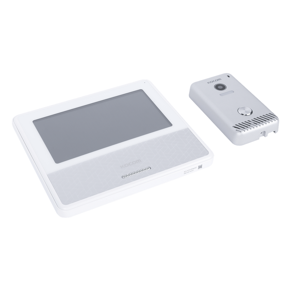 KIT DE VIDEOPORTERO IP COLOR BLANCO / Apertura con app / Súper elegante / Monitor WIFI /  Alimentación 110vca