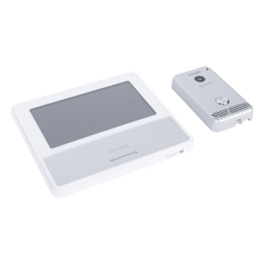KIT DE VIDEOPORTERO IP COLOR BLANCO / Apertura con app / Súper elegante / Monitor WIFI /  Alimentación 110vca