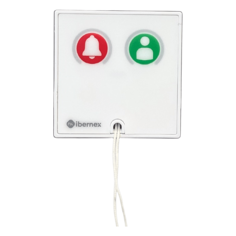 Módulo Asistencial para Hospital de Empotrar IP67 / Material ABS Antimicrobiano / Botón Cancelación / Indicador Luminoso de Alarma y Presencia / RS485 / Compatible Cajas Europeas y Americanas