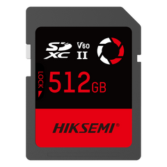 Memoria SD / 512 GB / 250 MB/s Lectura / 180 MB/s Escritura / V60 U3 / Para Fotografía Profesional 4K / HIKSEMI CAPTURE E60