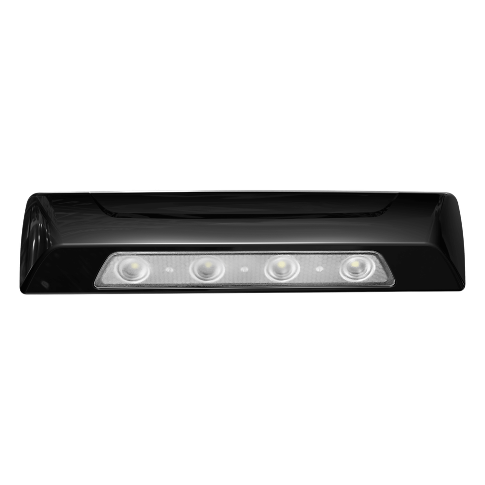 Luz Auxiliar de Escena de 4 LED, Blanco, Lente Transparente, Bisel Negro