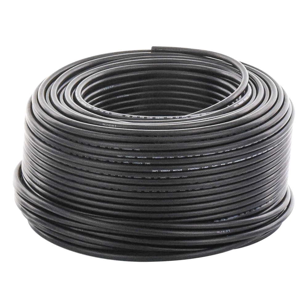 Cable Fotovoltaico Negro / 6mm² (10AWG) / Material COBRE /  2000V / Rollo de 100m