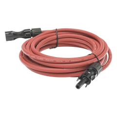 Cable Fotovoltaico, 2.5 m, Rojo, Calibre 10 AWG con Terminal MC4-M en Ambos Extremos