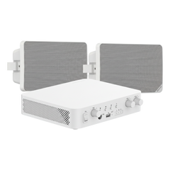 Kit de Audio | 70/100V | 2 Altavoces de pared | Bluetooth | Color Blanco | Hik-Connect