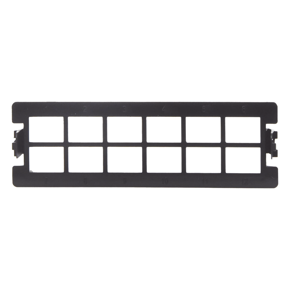 Placa Acopladora Vacía para Distribuidor de Fibra Óptica LP-ODF-8024, Acepta 12 Acopladores SC Simplex o 12 Acopladores LC Duplex, Color Negro