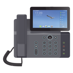 Videoteléfono IP inteligente Insignia, Android 9.0, 20 líneas SIP, pantalla a color 7" ajustable, Teclado de iluminación configurable, PoE, conferencia local de 10 vías.