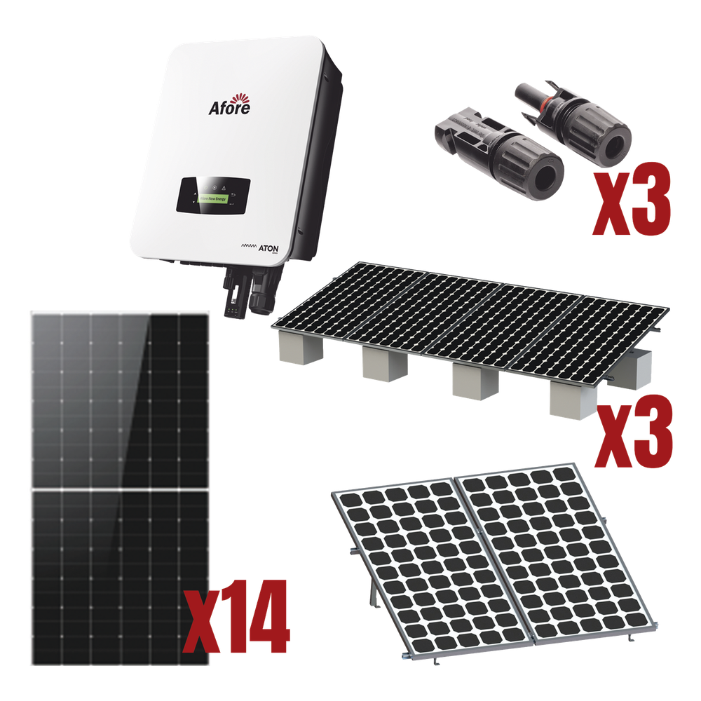 Kit Solar Interconexion  / 8kW  220Vca / Inversor AFORE / Montaje Incluido