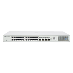 Switch Administrable L2 PoE+ hasta 370W, 24 Puertos Eth 1G, 4 puertos SFP 1G, Administración Remota en la Nube.