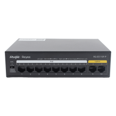 Switch PoE+ no Administrable, Hasta 110 Watts, 8 puertos PoE+ y 2 Uplinks 10/100