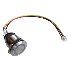 Botón Acero Inoxidable IP65 19 mm/ Control LED Programmable / Cable 60 cm
