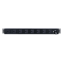 PDU Básico de Montaje en Rack, Con 10 Salidas NEMA 5-15R y Protección Contra Sobretensiones,  Enchufe de Entrada NEMA 5-15P, de 19in, 1UR, 15 Amp, 120 Vca