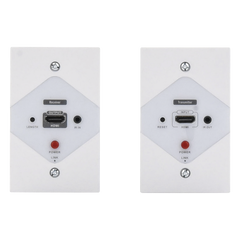 Kit Extensor HDMI en PLACAS DE PARED para distancias de 40 metros / Resolución 1080P @ 60 Hz / Cat 6/6A/ 7 / HDR/ Cero Latencia / Soporta Control Remoto / Placa de pared de 2.74 x 4.49” (tamaño estándar de EE.UU.).