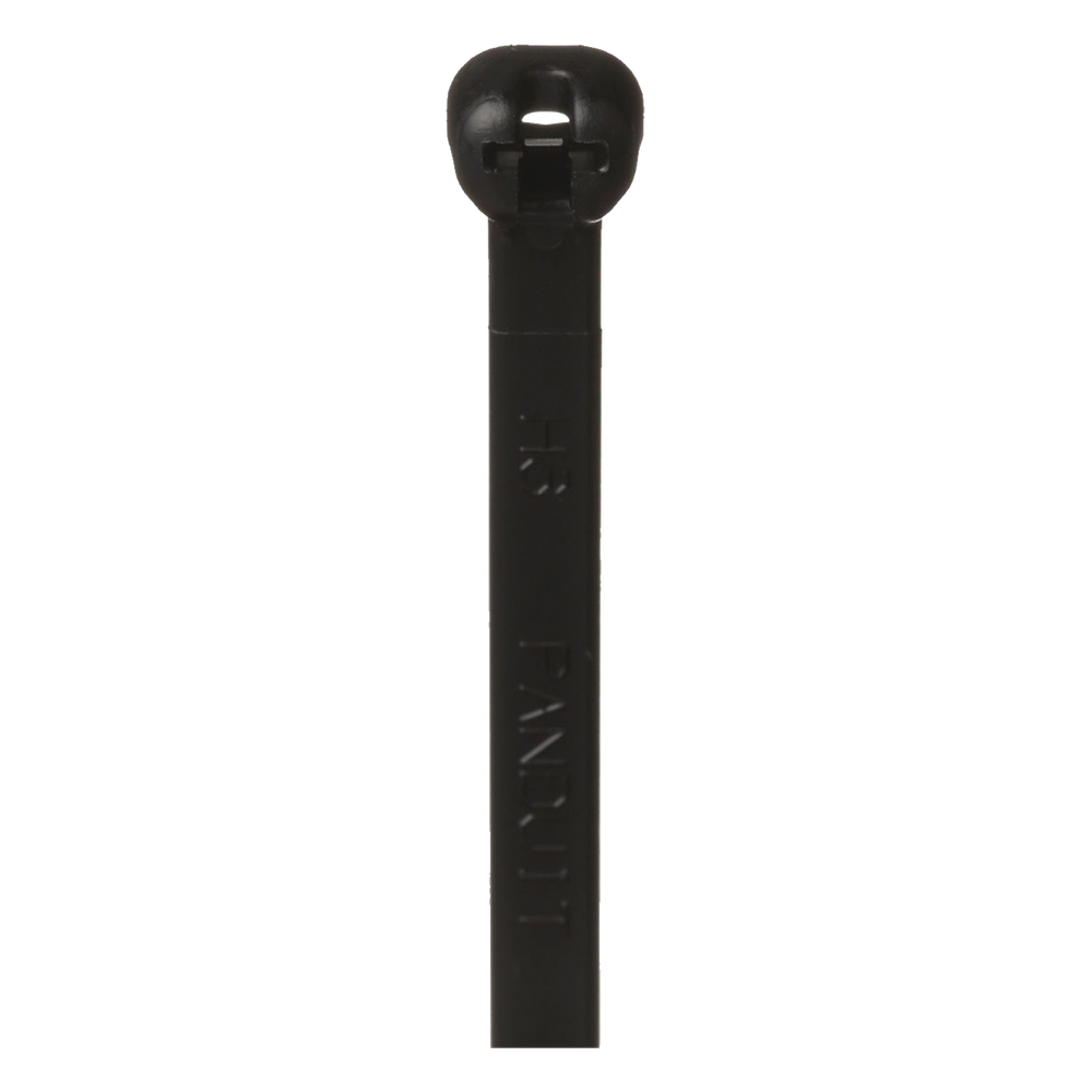 Cincho de Nylon 6.6 Dome-Top®, Con Lengüeta de Bloqueo de Acero Inoxidable, 203 mm largo x 4.7mm ancho, Color Negro, Exterior Resistente a Rayos UV, Paquete de 100pz