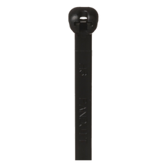 Cincho de Nylon 6.6 Dome-Top®, Con Lengüeta de Bloqueo de Acero Inoxidable, 203 mm largo x 4.7mm ancho, Color Negro, Exterior Resistente a Rayos UV, Paquete de 100pz
