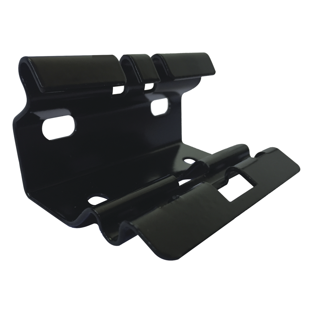 Mini clip automático con baño de pintura epóxica en color NEGRO, para unir tramos de charola