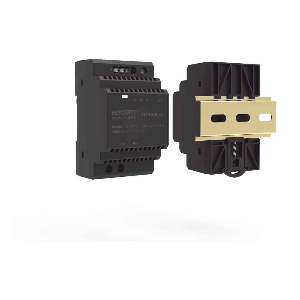 Fuente de Poder Industrial Entrada: 100-240 Vca / Salida: 15 Vcc/ 4 A/ 60 W/ Riel Din