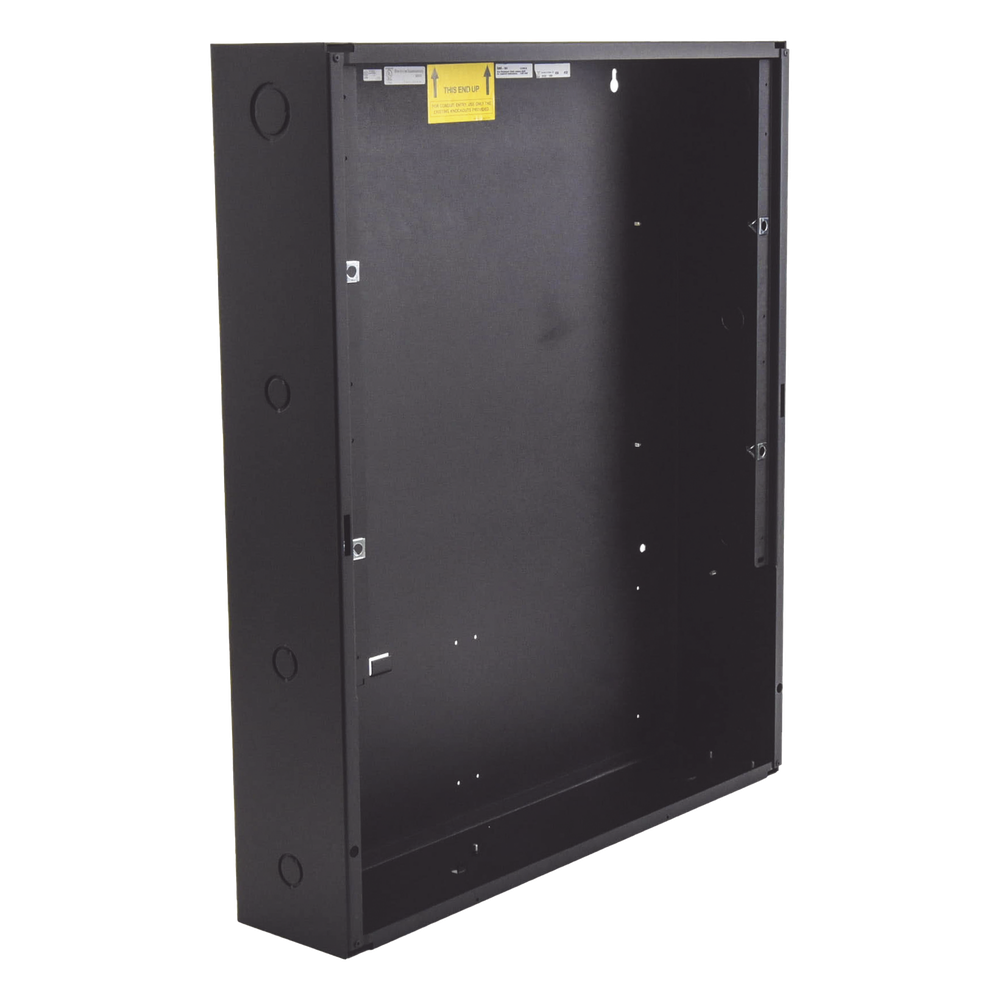 Caja posterior de 2 niveles para gabinete de panel contra incendio NOTIFIER, acero calibre 16, color negro