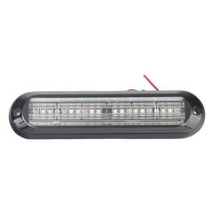 Luz Auxiliar, Ultra Brillante, IP67, 18 LEDs, Tricolor, Color Rojo/Claro/Azul, con mica transparente y bisel negro