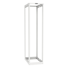 Rack de Cuatro Postes Estándar de 19", Rieles Roscados #12-24, Profundidad Ajustable de 23 a 42 in, 45 Unidades de Rack, Color Blanco