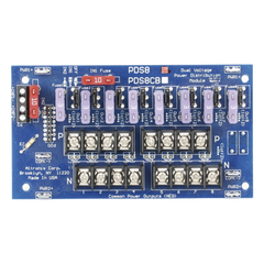 Módulo Distribuidor de Energía / 8 Salidas / Entrada Dual 5-24VDC @10A o 16-28VAC @14A / Salidas Seleccionables / Apagado Individual por Servicio