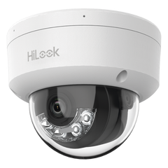 [Dual Light] HiLook Series / Domo IP de 4 Megapixel / Uso en interior / Lente 2.8 mm / 20 mts IR + 20 mts Luz Blanca / Micrófono Integrado / ACUSENSE Lite / PoE / dWDR / H.265+ / ONVIF