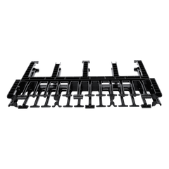 Organizador de Cables Horizontal NetManager de Alta Densidad, Doble (Frontal y Posterior), Para Rack de 19in, 1UR, Color Negro