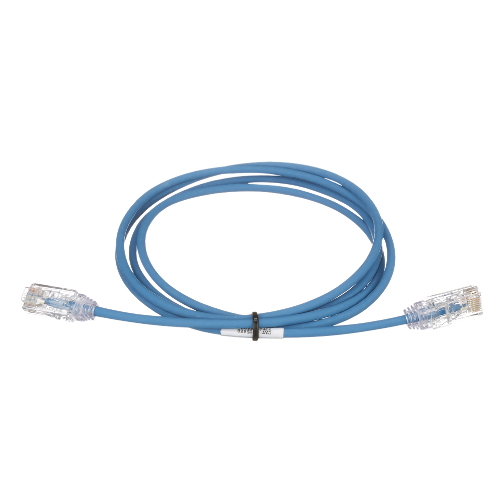 Cable de Parcheo TX6, UTP Cat6, Diámetro Reducido (28AWG), Color Azul, 1.52 Metros (5 Pies)