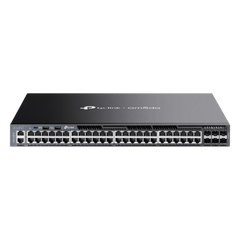 Switch Gestionable L3 Apilable / 48 Puertos Gigabit + 6 Slots 10G SFP+ / Capacidad 216 Gbps / Apilamiento Físico hasta 8 Unidades / Gestión Cloud Omada SDN / Alta Disponibilidad con Fuentes Redundantes / RIP-OSPF-VRRP-PIM / Seguridad ACL-802