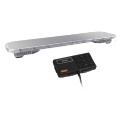 Barra de luces LED de 46" Rojo/Azul , De 132 LEDs, Sirena, Bocina y Controlador Incluido, Ideal para Equipar Unidades de Seguridad Publica