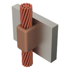 Molde para soldadura exotermica cable de paso vertical cal.2/0 a Placa Vertical.