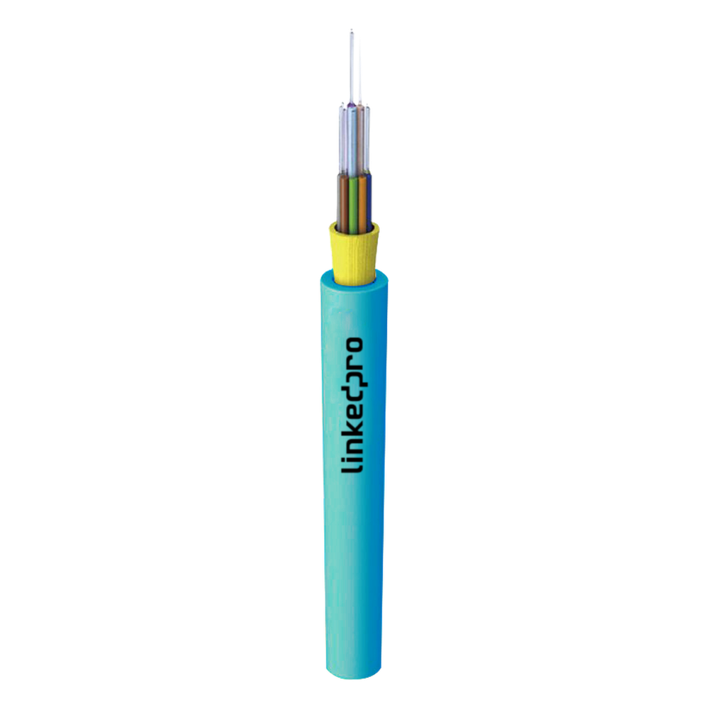 Cable de Fibra Óptica Multimodo OM3 50/125, 12 Hilos, para Interior, Tight Buffer 900µm, OFNR Riser, Dieléctrica, Precio Por Metro, (Hasta 2000 Metros (6562 Pies) en un Solo Tramo de Cable)