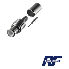 Conector MCX Macho de Anillo Plegable para RG-316/U, Grupo B1, Níquel/ Oro/ Teflón.