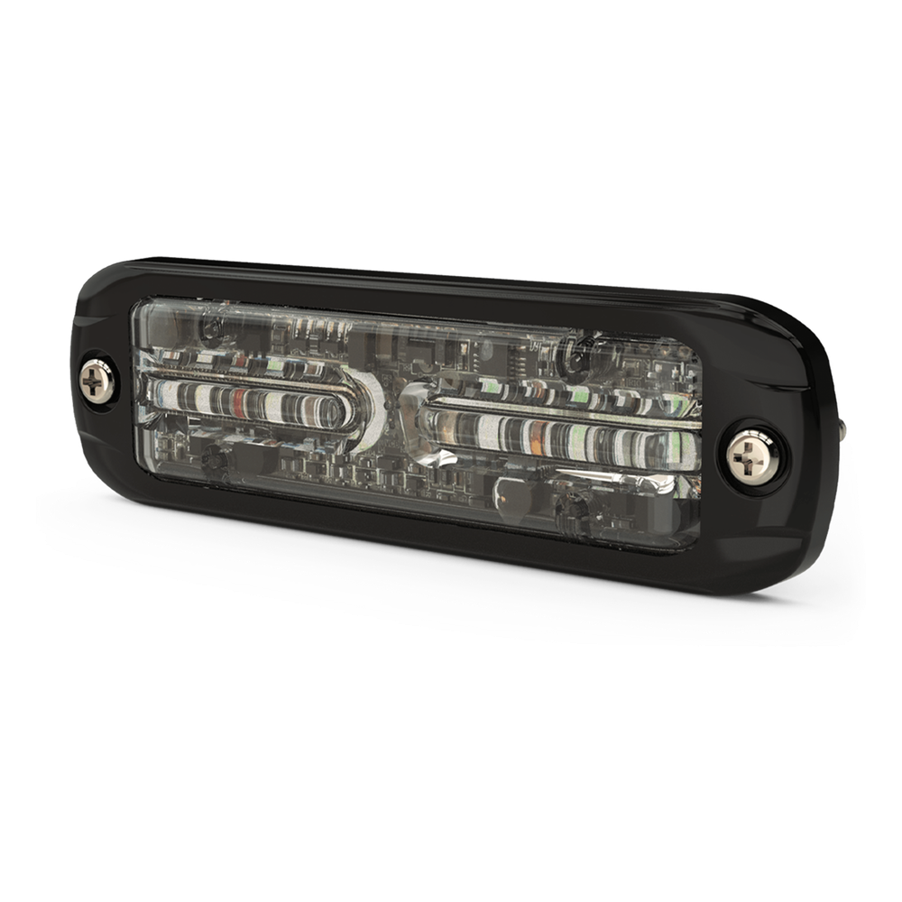 Luz Auxiliar de 18 LEDS, Tricolor Rojo/Azul/Blanco, Lente transparente