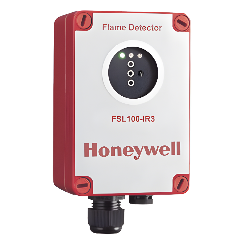 Detector de flama por triple espectro infrarrojo (IR3), para zonas ATEX, uso en interiores y exteriores, color rojo