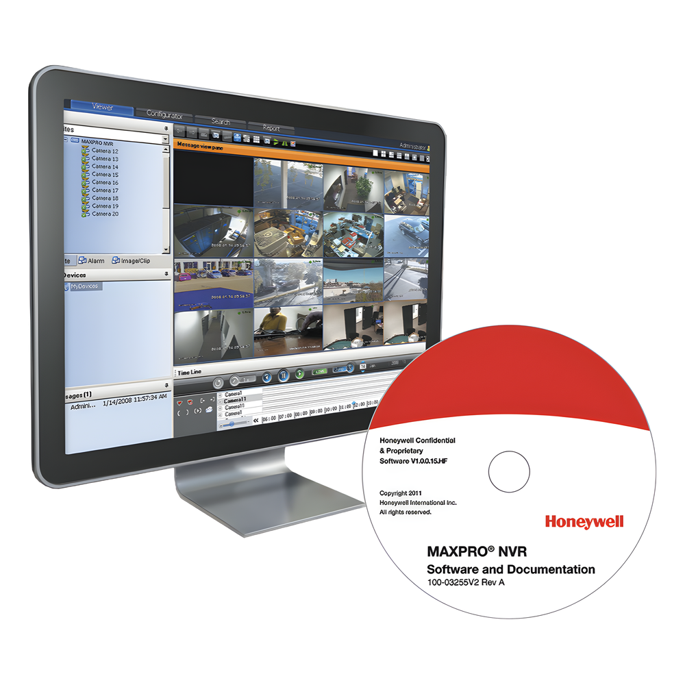 Software de grabación de video en red (NVR), licencia base para 32 canales IP, compatible con ONVIF y PSIA