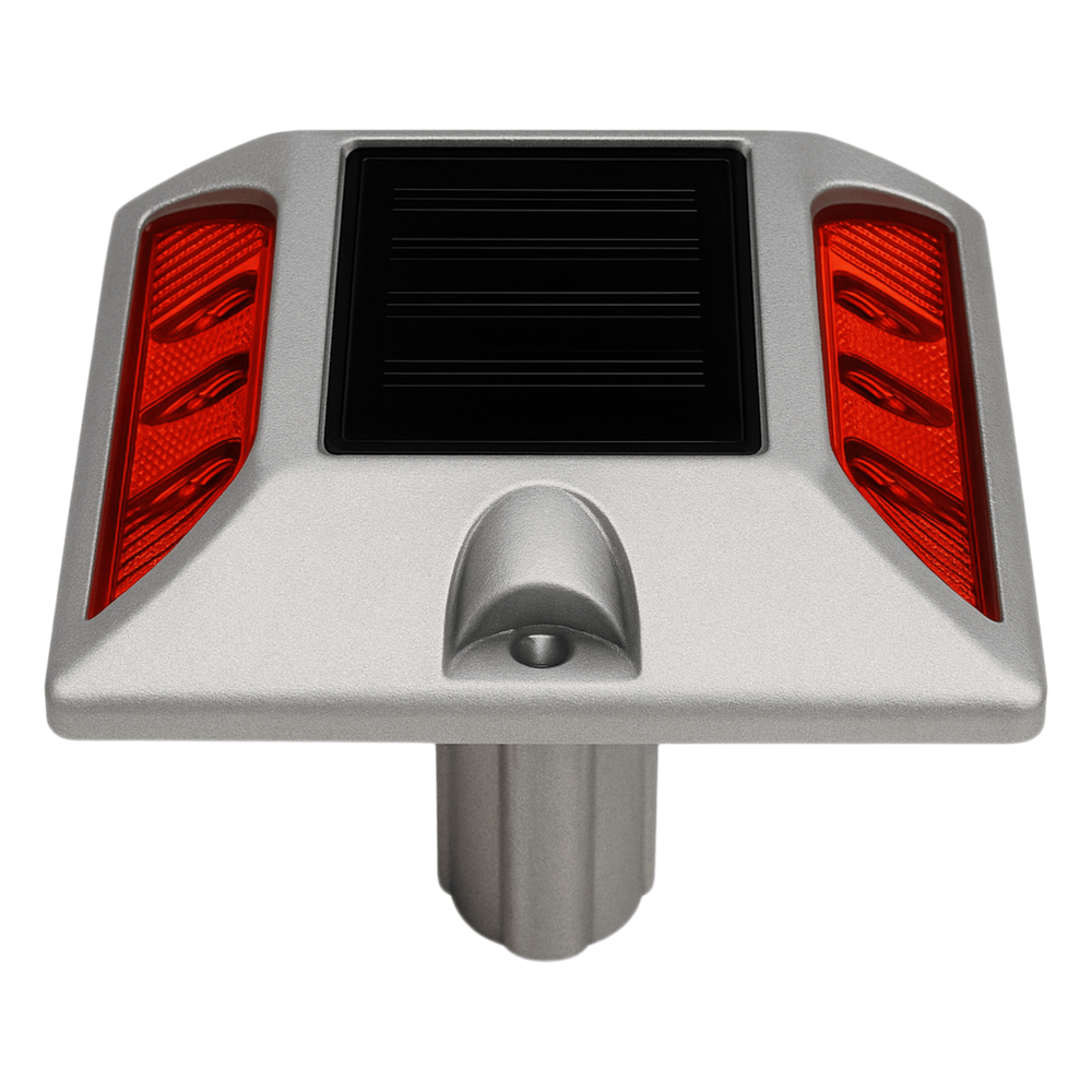 Luz LED para señalizacion de carreteras AC-LED / 6 LED Ultrabrillantes Intermitentes / Autonomía 108 Horas / Distancia Visual 800 m / IP68 / Capacidad de Carga 20000 kg / Temperatura -25°C a +75°C
